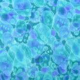 French Terry angeraut Digital Batik Bubbles - türkis